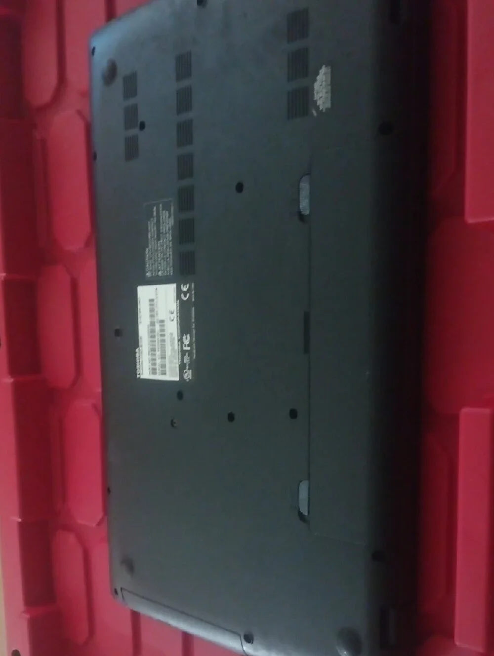 Toshiba laptop featuring